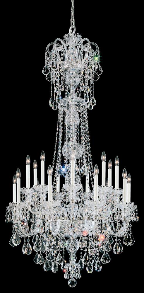 Olde World 23 Light 120V Chandelier in Aurelia with Heritage Handcut Crystal