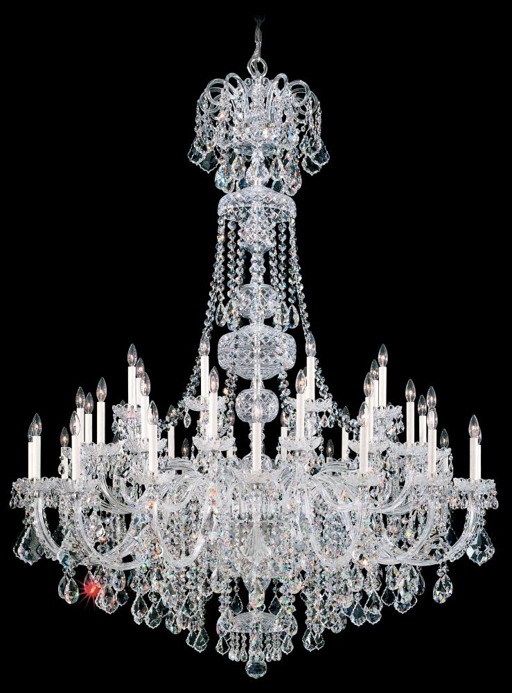 Olde World 45 Light 120V Chandelier in Aurelia with Heritage Handcut Crystal