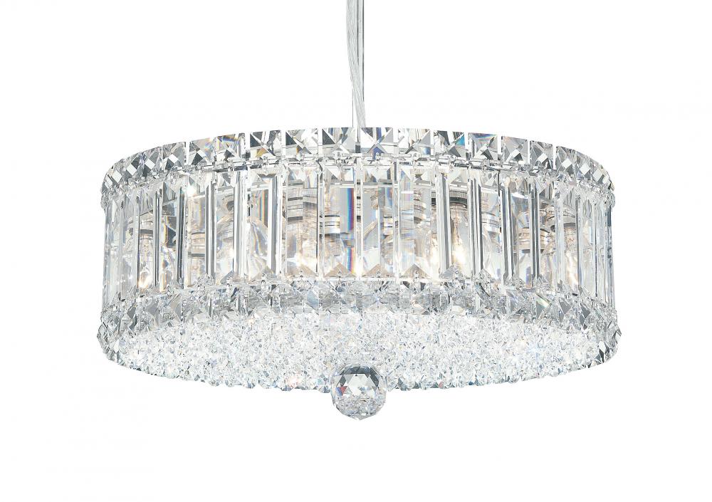 Plaza 9 Light 120V Pendant in Polished Stainless Steel with Radiance Crystal