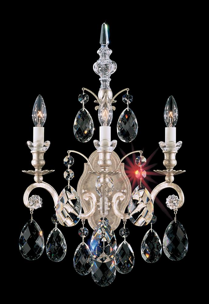 Renaissance 3 Light 120V Wall Sconce in Etruscan Gold with Crystals from Swarovski®