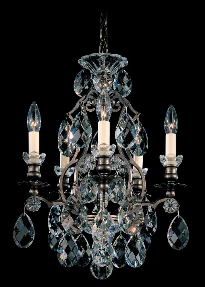 Renaissance 5 Light 120V Chandelier in French Gold with Heritage Handcut Crystal