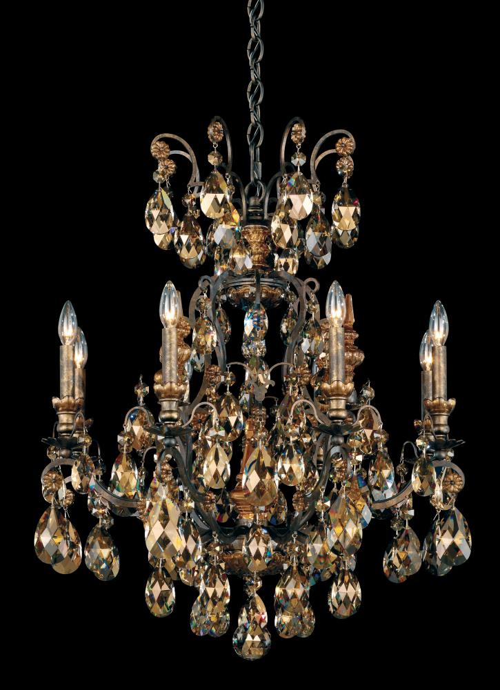 Renaissance 9 Light 120V Chandelier in French Gold with Heritage Handcut Crystal