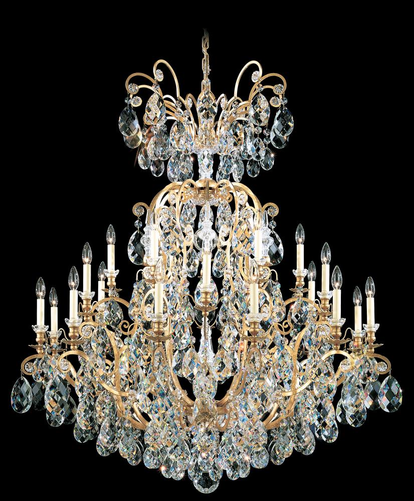 Renaissance 25 Light 120V Chandelier in Heirloom Gold with Crystals from Swarovski®