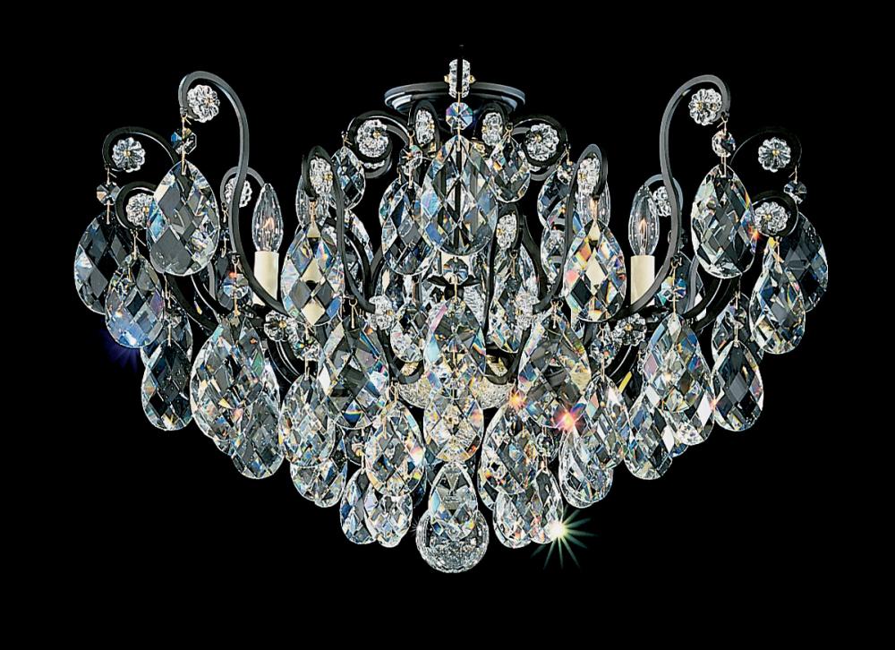 Renaissance 8 Light 120V Semi-Flush Mount in Etruscan Gold with Heritage Handcut Crystal