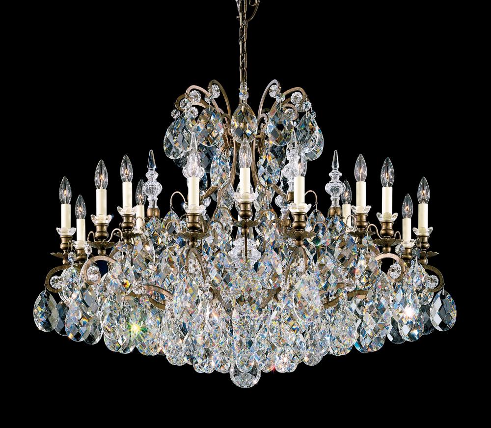 Renaissance 19 Light 120V Chandelier in Heirloom Bronze with Crystals from Swarovski®