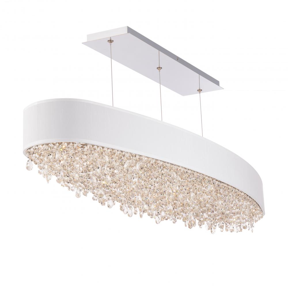 Eclyptix LED 49IN 3000K/3500K/4000K 120V Pendant in Polished Stainless Steel with Radiance Wavy Cr