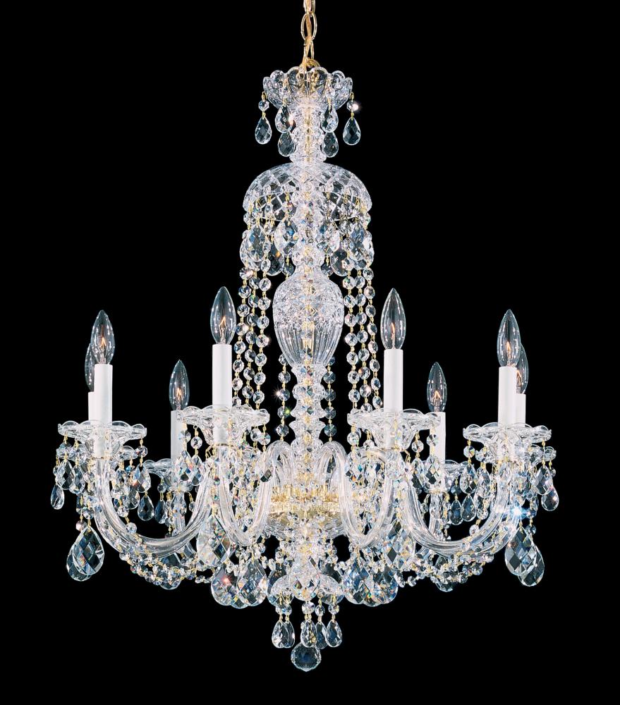 Sterling 9 Light 120V Chandelier in Polished Silver with Clear Radiance Crystal