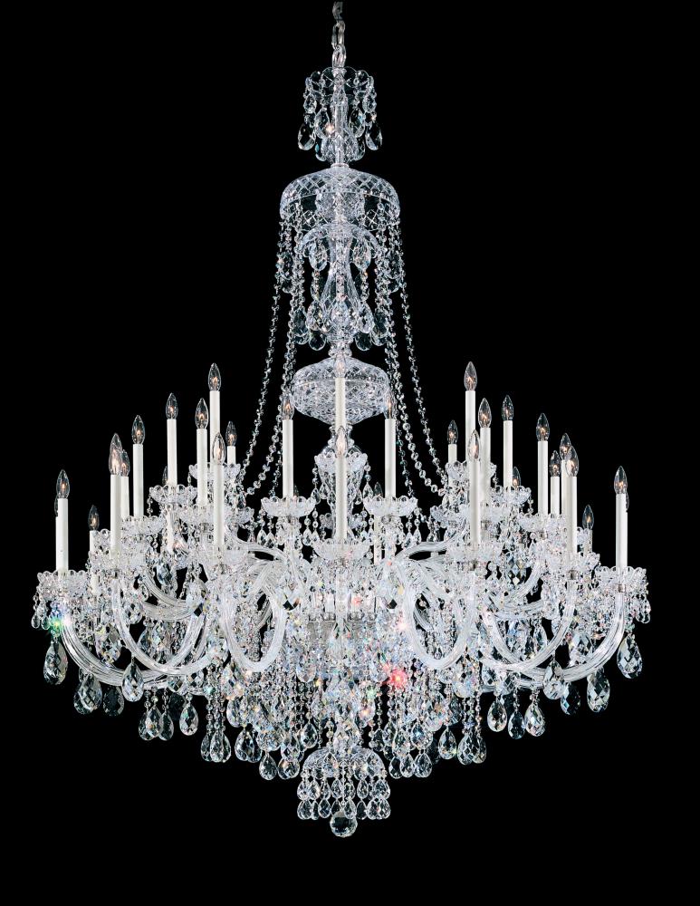 Sterling 45 Light 120V Chandelier in Polished Silver with Clear Radiance Crystal
