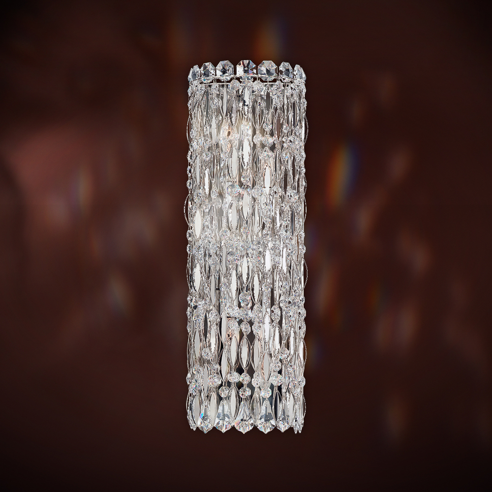 Sarella 4 Light 120V Wall Sconce in Black with Radiance Crystal