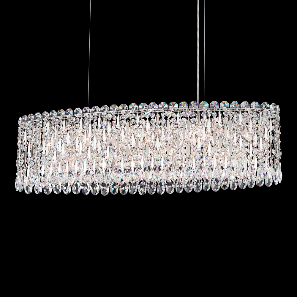 Sarella 12 Light 120V Pendant in Black with Radiance Crystal