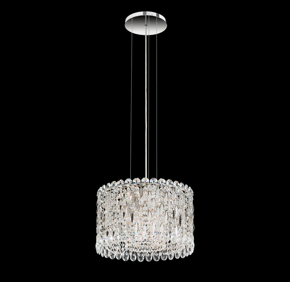 Sarella 8 Light 120V Pendant in Polished Stainless Steel with Radiance Crystal