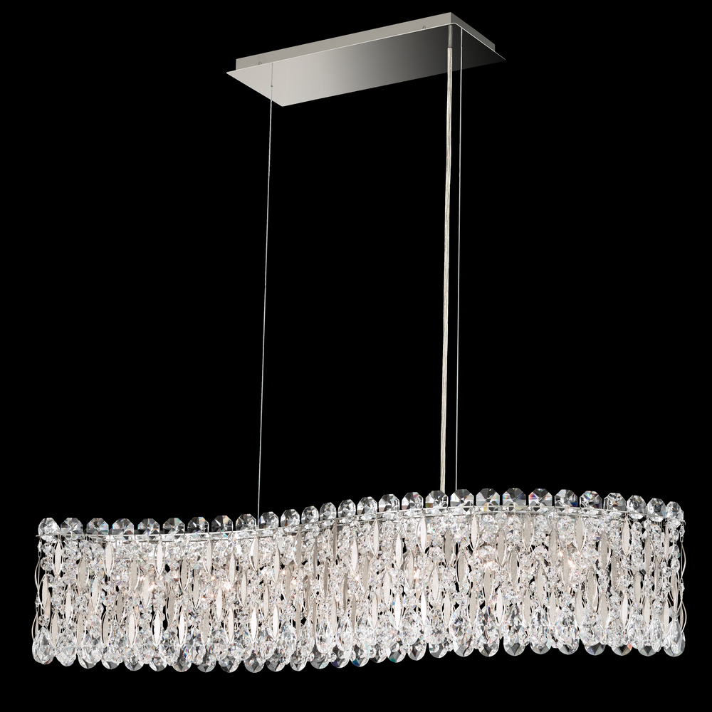 Sarella 7 Light 120V Pendant in Polished Stainless Steel with Radiance Crystal