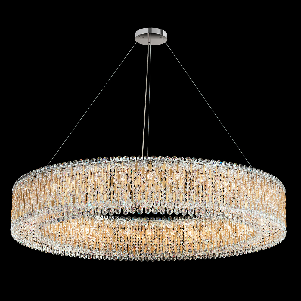 Sarella 32 Light 120V Pendant in Polished Stainless Steel with Radiance Crystal