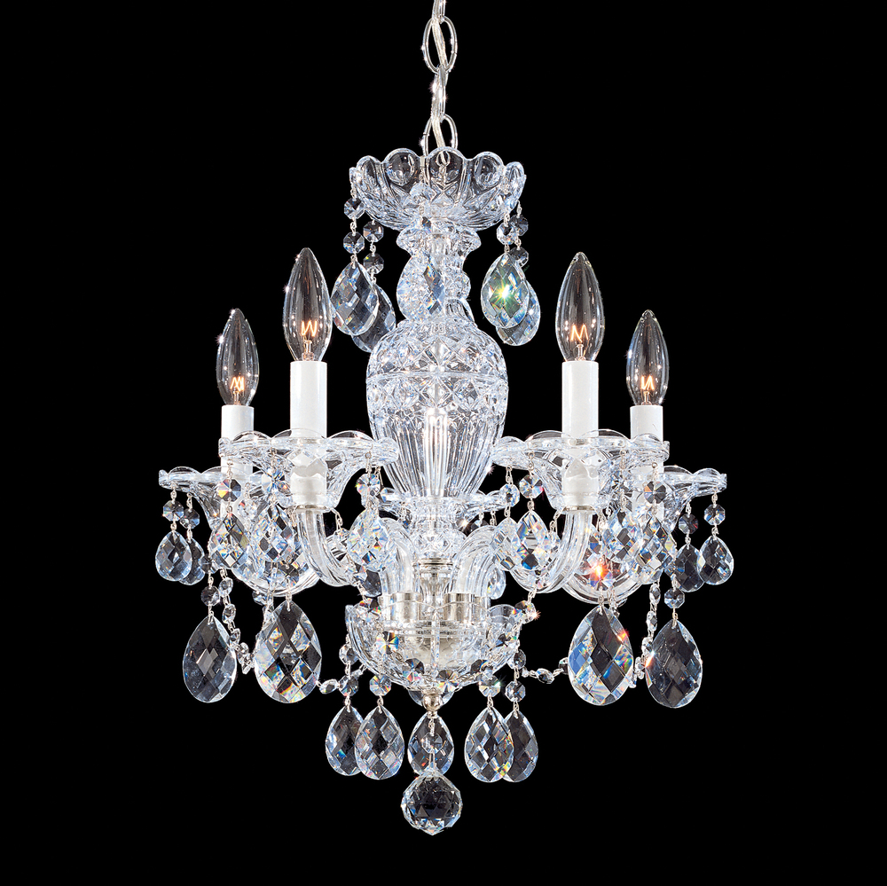 Sterling 5 Light 120V Chandelier in Polished Silver with Clear Radiance Crystal