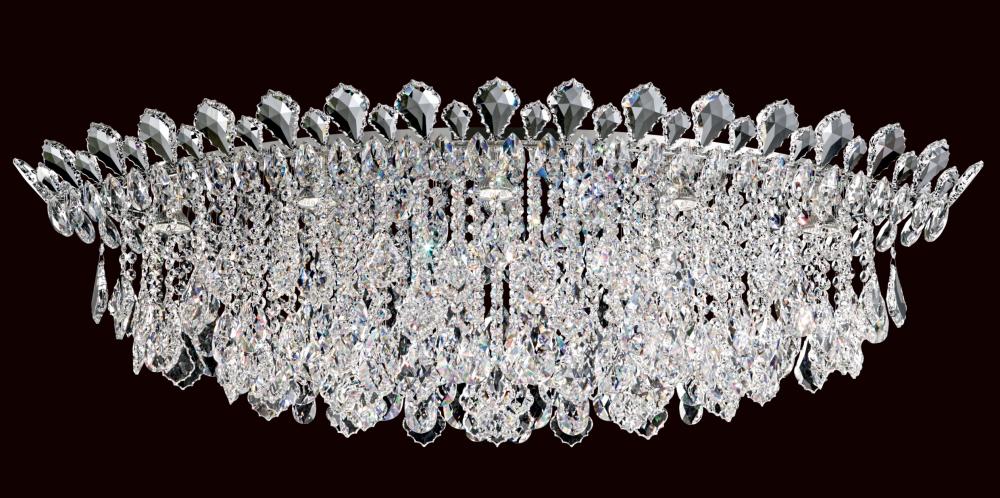 Trilliane Strands 8 Light 120V Flush Mount in Polished Stainless Steel with Clear Radiance Crystal