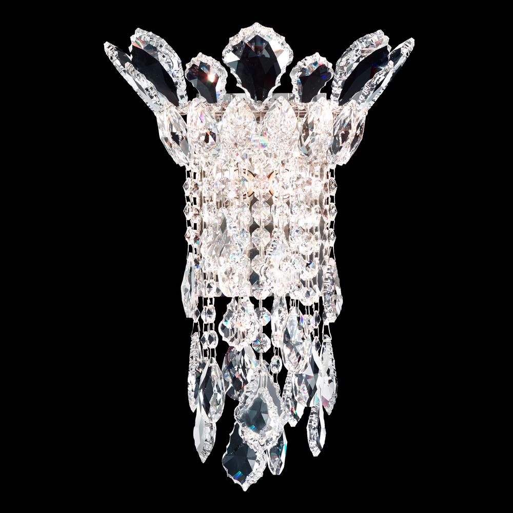Trilliane Strands 2 Light 120V Wall Sconce in Polished Stainless Steel with Clear Radiance Crystal