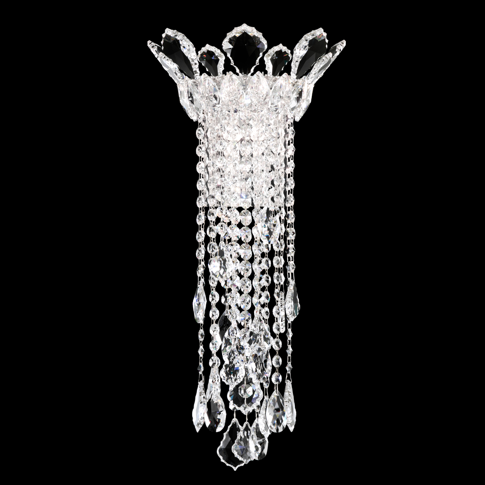 Trilliane Strands 2 Light 120V Wall Sconce in Polished Stainless Steel with Clear Radiance Crystal