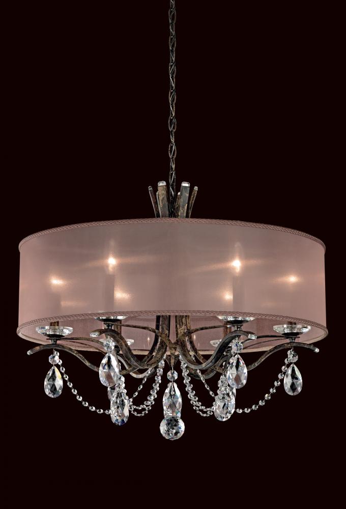 Vesca 6 Light 120V Chandelier in Etruscan Gold with Radiance Crystal