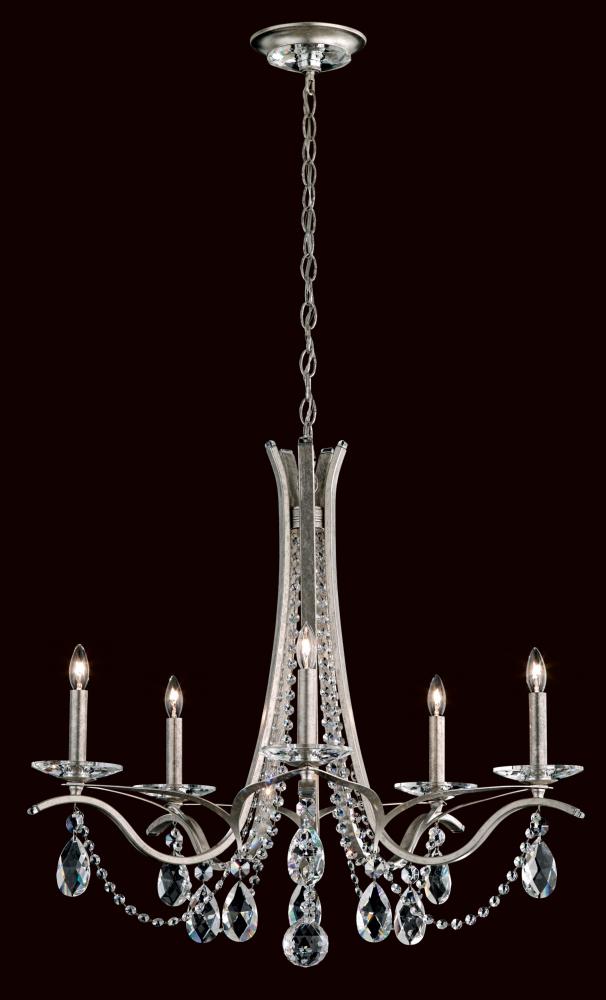 Vesca 5 Light 120V Chandelier in White with Clear Radiance Crystal