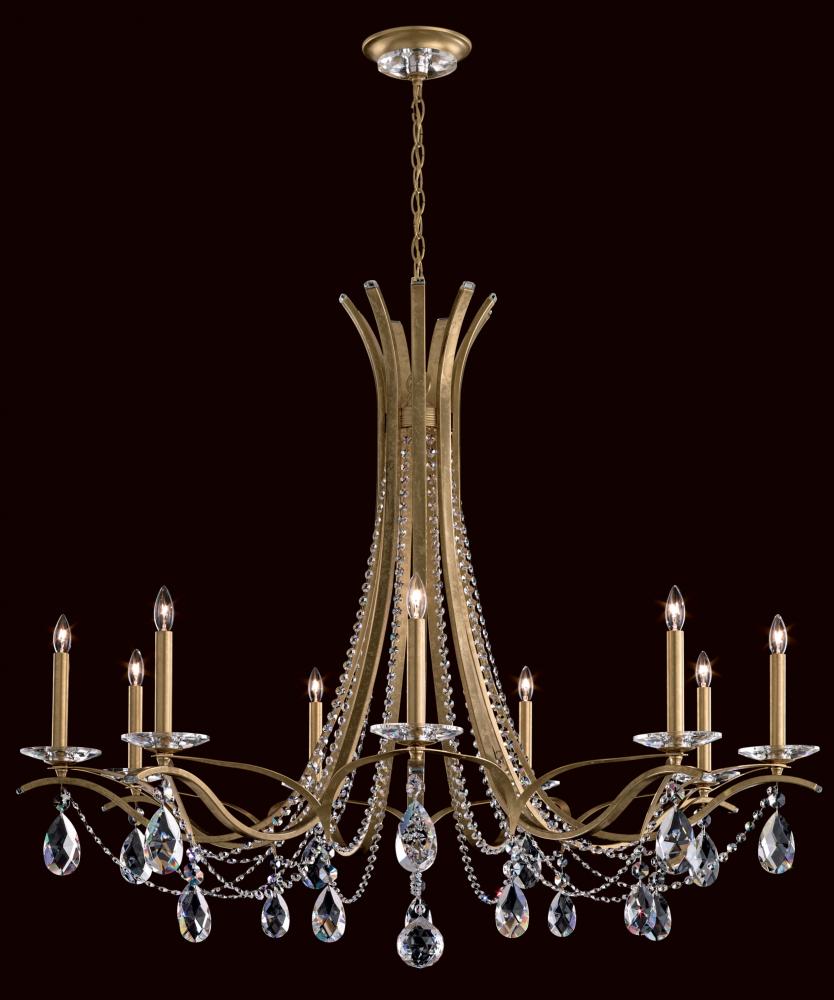 Vesca 9 Light 120V Chandelier in Etruscan Gold with Radiance Crystal