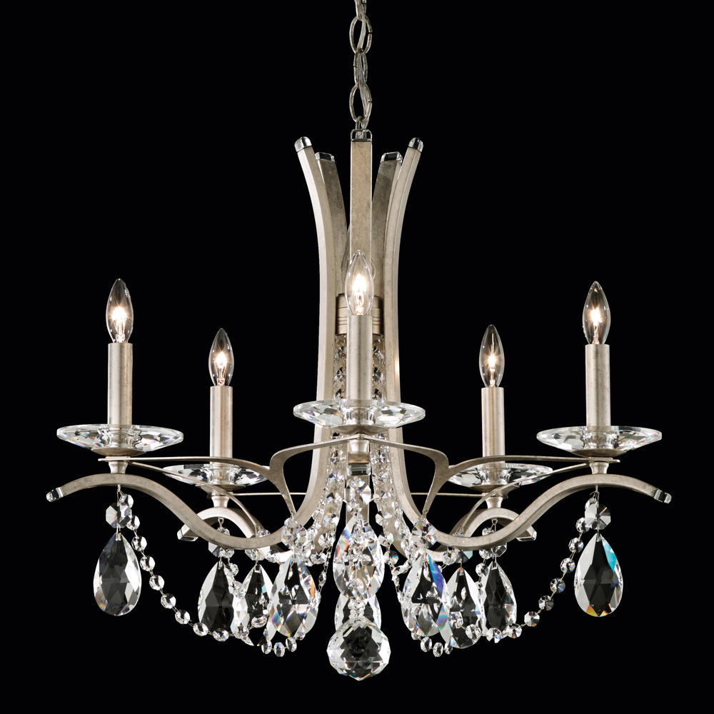 Vesca 5 Light 120V Chandelier in Heirloom Bronze with Radiance Crystal