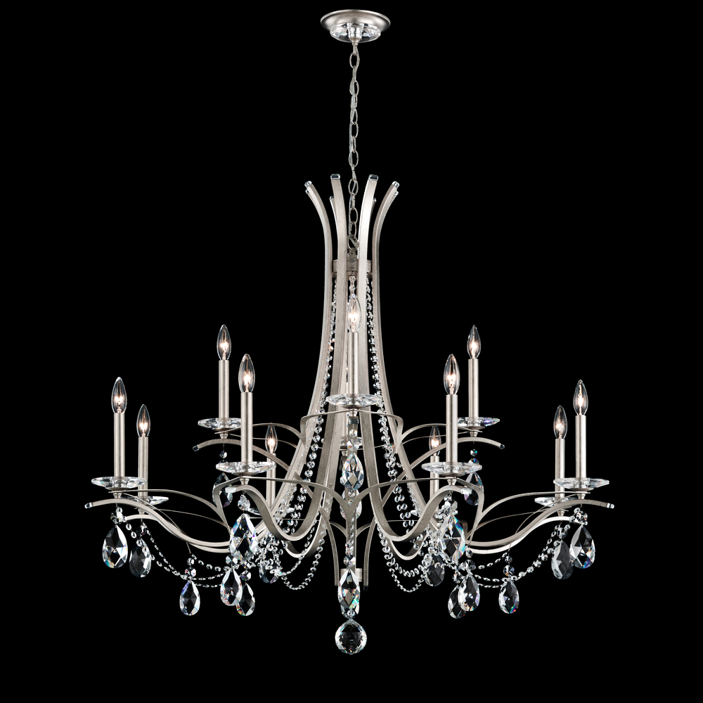 Vesca 12 Light 120V Chandelier in White with Clear Radiance Crystal