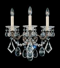 Schonbek 1870 5002-76S - La Scala 3 Light 120V Wall Sconce in Heirloom Bronze with Clear Crystals from Swarovski