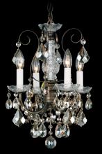 Schonbek 1870 3648-48S - New Orleans 4 Light 120V Chandelier in Antique Silver with Clear Crystals from Swarovski