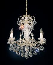 Schonbek 1870 3656-48S - New Orleans 7 Light 120V Chandelier in Antique Silver with Clear Crystals from Swarovski