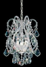 Schonbek 1870 6809-40H - Olde World 4 Light 120V Mini Pendant in Polished Silver with Clear Heritage Handcut Crystal