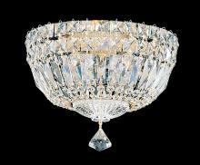 Schonbek 1870 5891-40R - Petit Crystal Deluxe 4 Light 120V Semi-Flush Mount in Polished Silver with Radiance Crystal