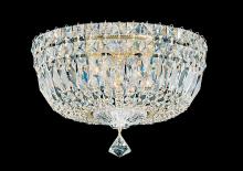 Schonbek 1870 5892-40O - Petit Crystal Deluxe 5 Light 120V Semi-Flush Mount in Polished Silver with Optic Crystal