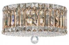 Schonbek 1870 6694R - Plaza 4 Light 120V Flush Mount in Polished Stainless Steel with Radiance Crystal