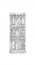 Schonbek 1870 2236R - Quantum 3 Light 120V Wall Sconce in Polished Stainless Steel with Radiance Crystal