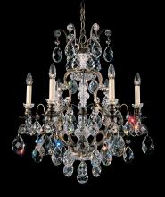 Schonbek 1870 3770-22S - Renaissance 7 Light 120V Chandelier in Heirloom Gold with Crystals from Swarovski®