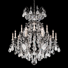 Schonbek 1870 3573-48AD - Renaissance Rock Crystal 16 Light 120V Chandelier in Antique Silver with Amethyst & Black Diamond