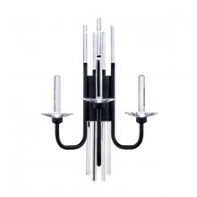 Schonbek 1870 S5703-18O - Calliope 3 Light 120/277V Wall Sconce in Black with Clear Optic Crystal