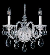 Schonbek 1870 2991-40R - Sterling 2 Light 120V Wall Sconce in Polished Silver with Clear Radiance Crystal
