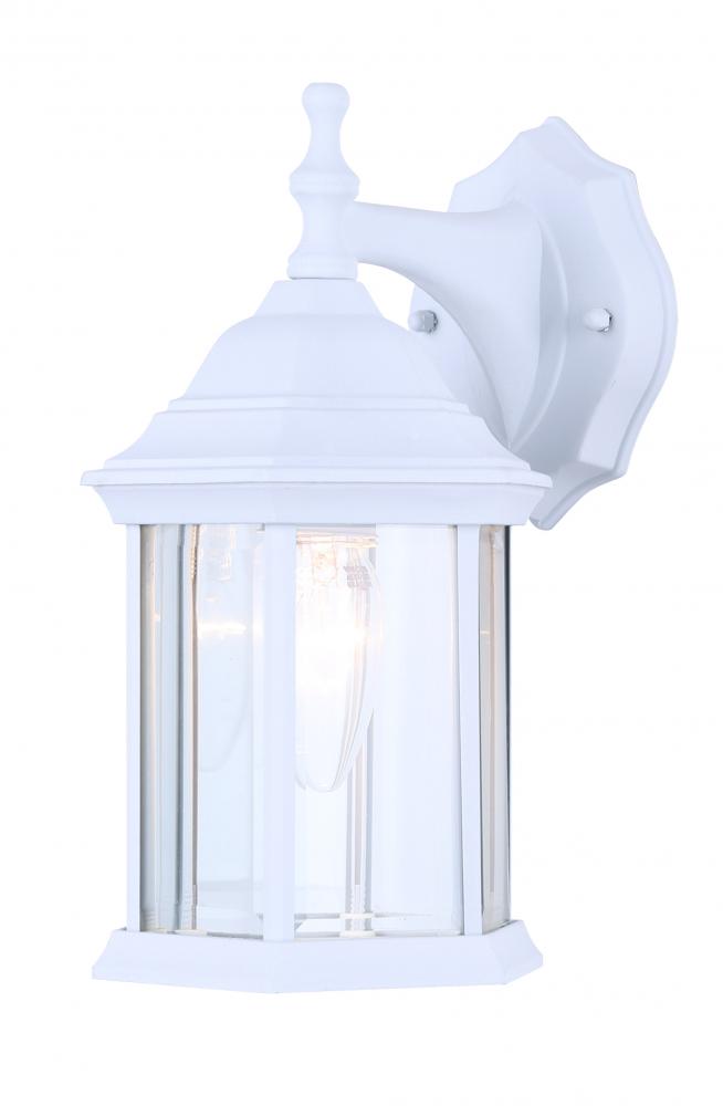 Outdoor, 1 Bulb Downlight, Clear Bevelled Glass Panels, 100W Type A or 60W B