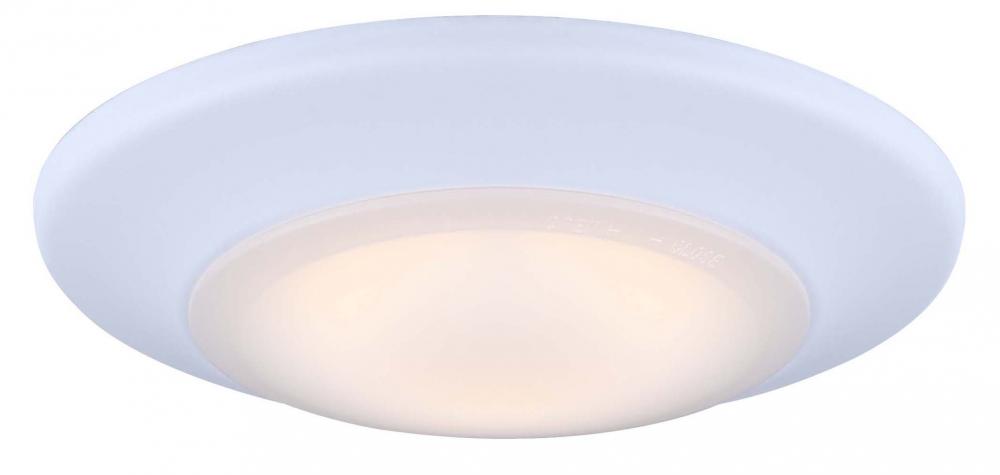 LED Disk, 4 IN White Color Trim, 9W Dimmable, 3000K, 630 Lumen, Surface mounted