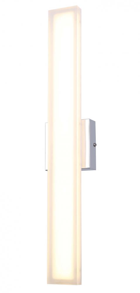 JAVI, LVL255A05CH, 4.75" Width LED Vanity, Acrylic, 20W LED (Integrated), Dimmable, 2000 Lumens