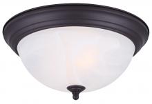 Canarm IFM41113 - Fmount, 11" 2 Bulb Flushmount, Alabaster Glass 40W Type A