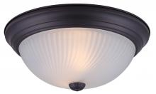 Canarm IFM21313 - Fmount, 13" 2 Bulb Flushmount, Frosted Swirl Glass, 60W Type A