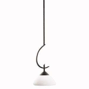 One Light Distressed Black Down Mini Pendant