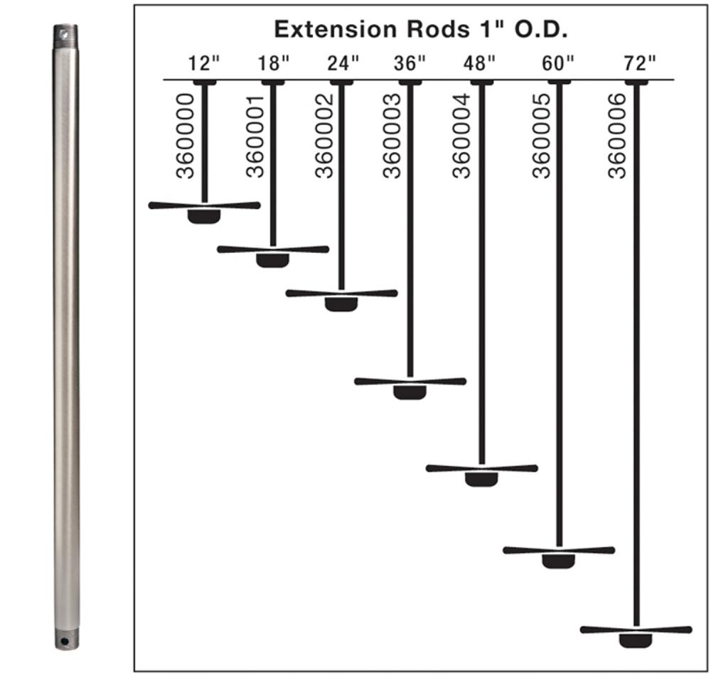 Fan Down Rod 60 Inch