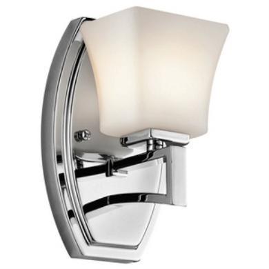 One Light Chrome Wall Light