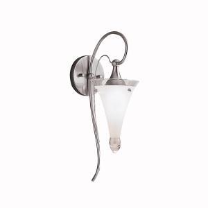 One Light Brushed Nickel Wall Light