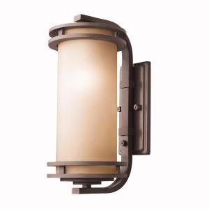 One Light Textured Architectural Bronze Outdoor Wall Light