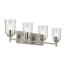 Kichler 45575NICLR - Shailene 29.75" 4-Light Vanity Light with Clear Glass in Brushed Nickel