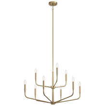 Kichler 52720CPZ - Madden 32 Inch 9 Light 2-Tier Chandelier in Champagne Bronze